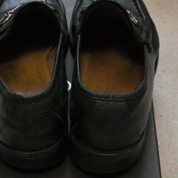 Authentic GUCCI Men’s Black Horsebit Leather Round Toe Loafers 11 main image 10